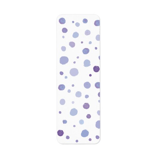 handgeschilderde polka stippen etiket (Voorkant)