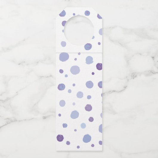 handgeschilderde polka stippen flessenhanger (Voorkant)