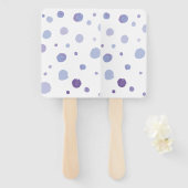 handgeschilderde polka stippen handwaaier (Voorkant en achterkant)