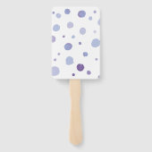 handgeschilderde polka stippen handwaaier (Achterkant)