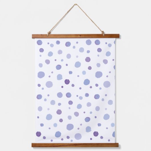 handgeschilderde polka stippen hangend wandkleed (Voorkant)