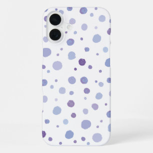 handgeschilderde polka stippen iPhone 16 plus hoesje