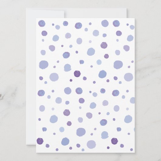 handgeschilderde polka stippen kaart (Voorkant)