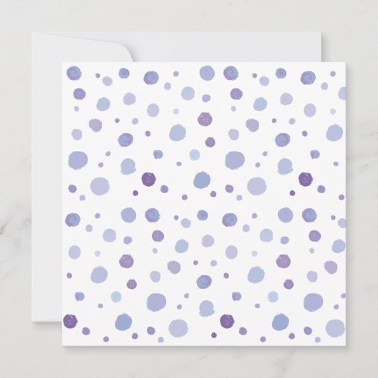 handgeschilderde polka stippen kaart (Voorkant)