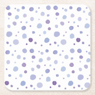 handgeschilderde polka stippen kartonnen onderzetters
