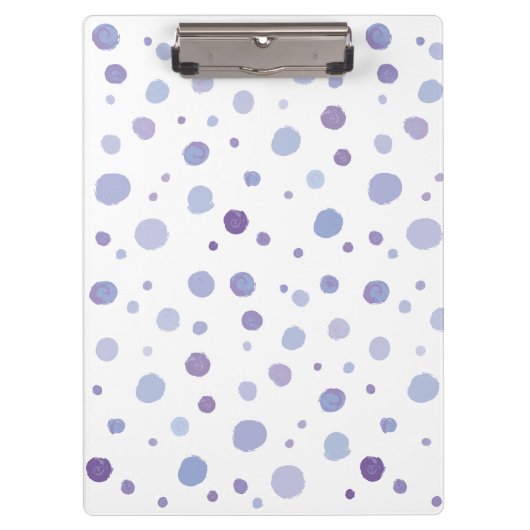 handgeschilderde polka stippen klembord (Voorkant)