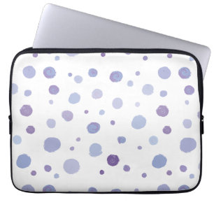 handgeschilderde polka stippen laptop sleeve