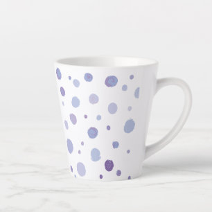handgeschilderde polka stippen latte mok
