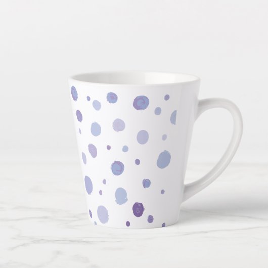 handgeschilderde polka stippen latte mok (Rechts)
