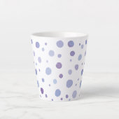 handgeschilderde polka stippen latte mok (Voorkant)