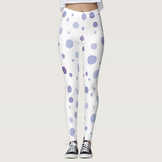 handgeschilderde polka stippen leggings (Voorkant)