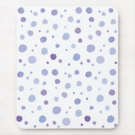 handgeschilderde polka stippen muismat (Voorkant)