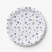 handgeschilderde polka stippen papieren bordje (Voorkant)