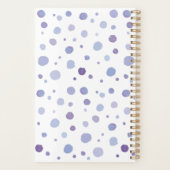 handgeschilderde polka stippen planner (Achterkant)