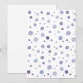 handgeschilderde polka stippen programmakaart (Voorkant / Achterkant)