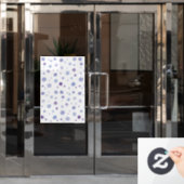 handgeschilderde polka stippen raamsticker (Kantoordeur)