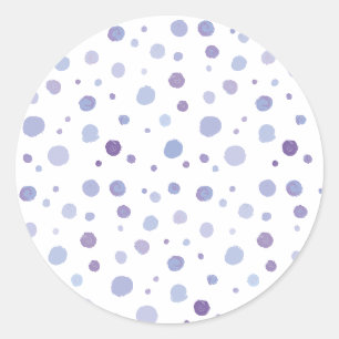 handgeschilderde polka stippen ronde sticker