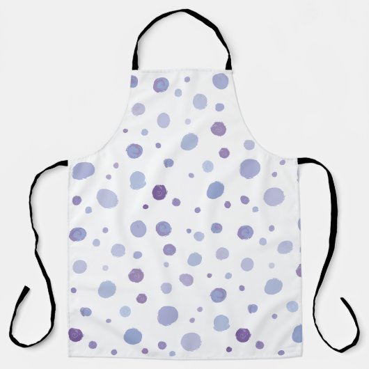handgeschilderde polka stippen schort (Voorkant)