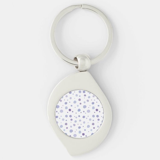 handgeschilderde polka stippen sleutelhanger (Voorkant)