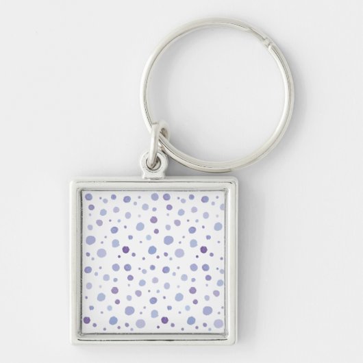 handgeschilderde polka stippen sleutelhanger (Voorkant)