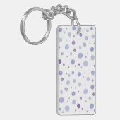 handgeschilderde polka stippen sleutelhanger (Voorkant Links)