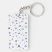 handgeschilderde polka stippen sleutelhanger (achterkant)