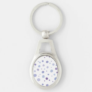 handgeschilderde polka stippen sleutelhanger