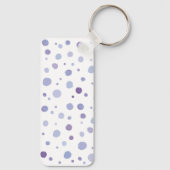 handgeschilderde polka stippen sleutelhanger (Achterkant)