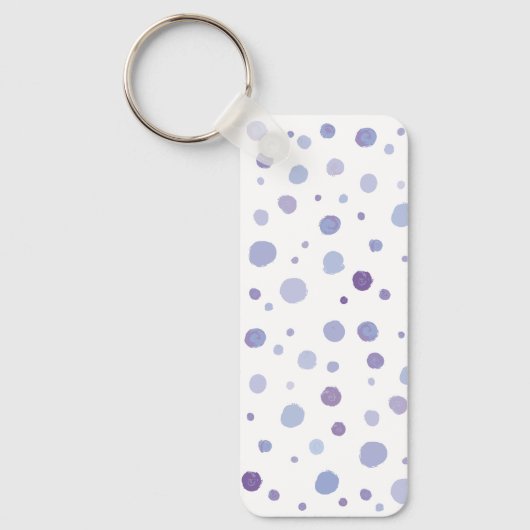 handgeschilderde polka stippen sleutelhanger (Voorkant)
