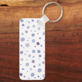 handgeschilderde polka stippen sleutelhanger (Achterkant)