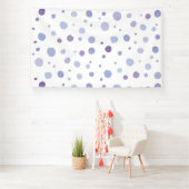 handgeschilderde polka stippen spandoek (Insitu)