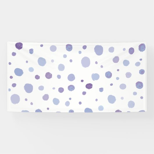 handgeschilderde polka stippen spandoek (Horizontaal)
