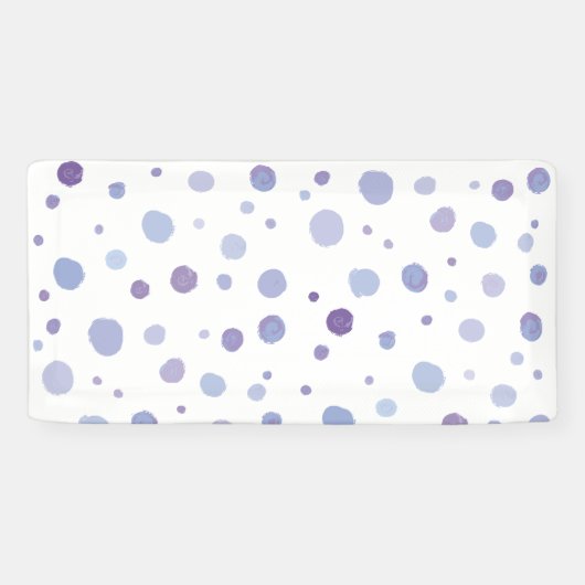 handgeschilderde polka stippen spandoek (Horizontaal)