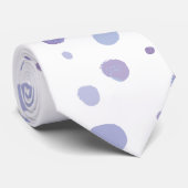 handgeschilderde polka stippen stropdas (Opgerold)