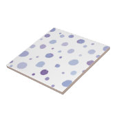 handgeschilderde polka stippen tegeltje (Zijkant)