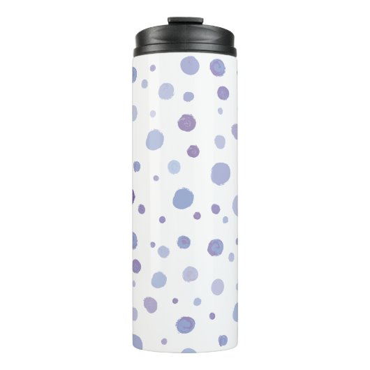 handgeschilderde polka stippen thermosbeker (Voorkant)