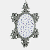 handgeschilderde polka stippen tin sneeuwvlok ornament (Links)