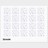 handgeschilderde polka stippen vierkante sticker (Vel)