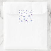 handgeschilderde polka stippen vierkante sticker (Tas)