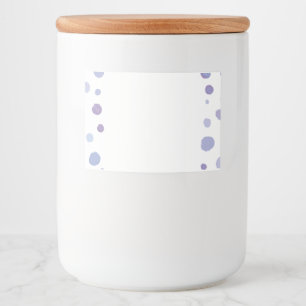 handgeschilderde polka stippen voedselcontainer etiket