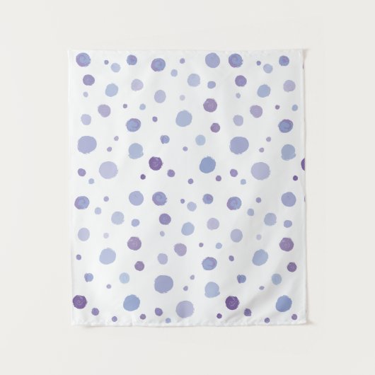 handgeschilderde polka stippen wandkleed (Voorkant)
