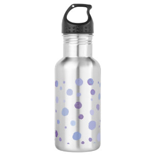 handgeschilderde polka stippen waterfles