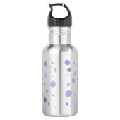 handgeschilderde polka stippen waterfles (Achterkant)