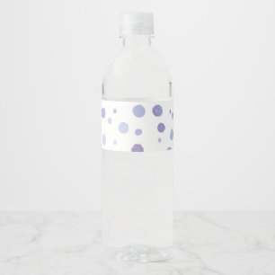 handgeschilderde polka stippen waterfles etiket