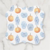 Handgeschilderde pompoenen gemberpotten bruidsdouc bedankjes labels (Achterkant)
