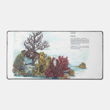 Handgeschilderde print van Coral Reef Muismat
