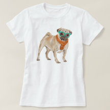 Handgeschilderde Pug Bulldog