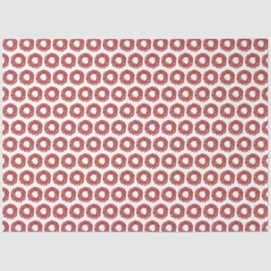 Handgeschilderde rode winterbes krans Kerstmis Tissuepapier (Voorkant)