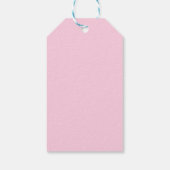 Handgeschilderde Roze Kerst Funky Bomen Rendier Cadeaulabel (Achterkant)