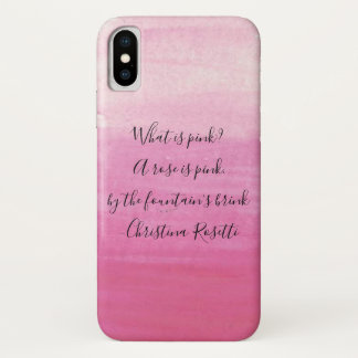 Handgeschilderde roze Waterverf Quote Case-Mate iPhone Case
